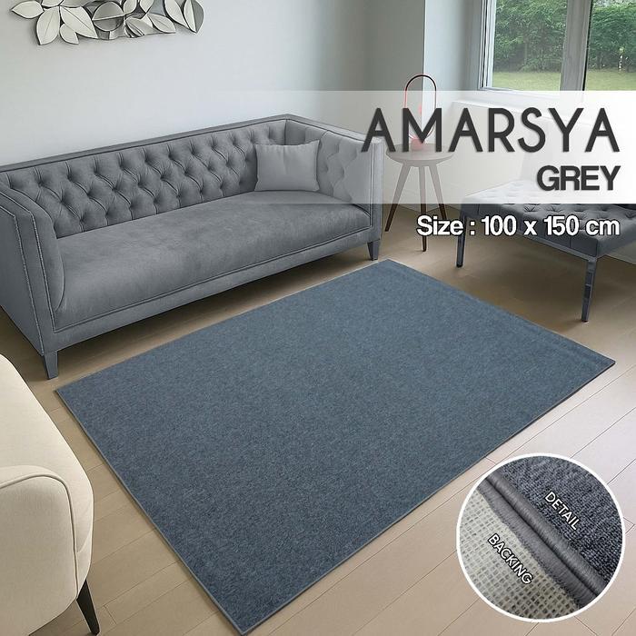Karpet Polos 100x150 cm AMARSYA Karpet Aesthetic Scandinavian Style Karpet untuk Ngonten