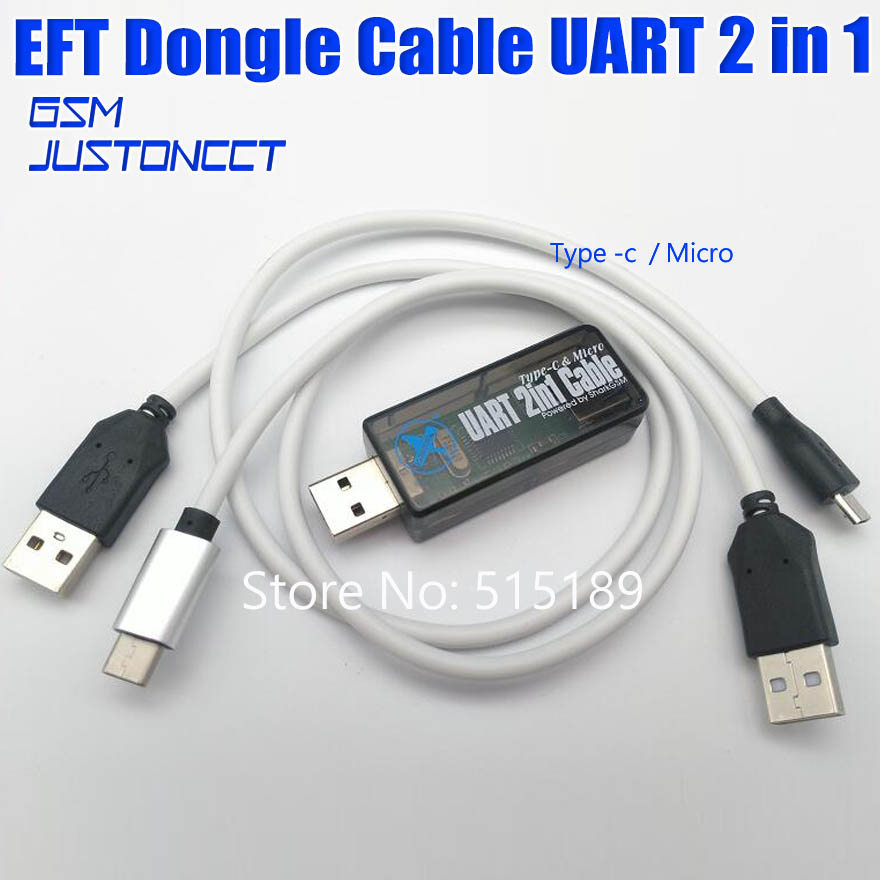 PROMO   Newest UART 2in1 Cable Type-C Micro for EFT dongle / Chimera dongle / octoplus FRP dongle IY