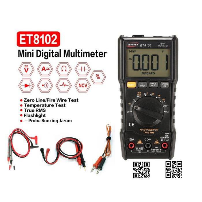 Multitester Avometer Digital Acdc Eub Et8102 Et 8102 Auto Autorange
