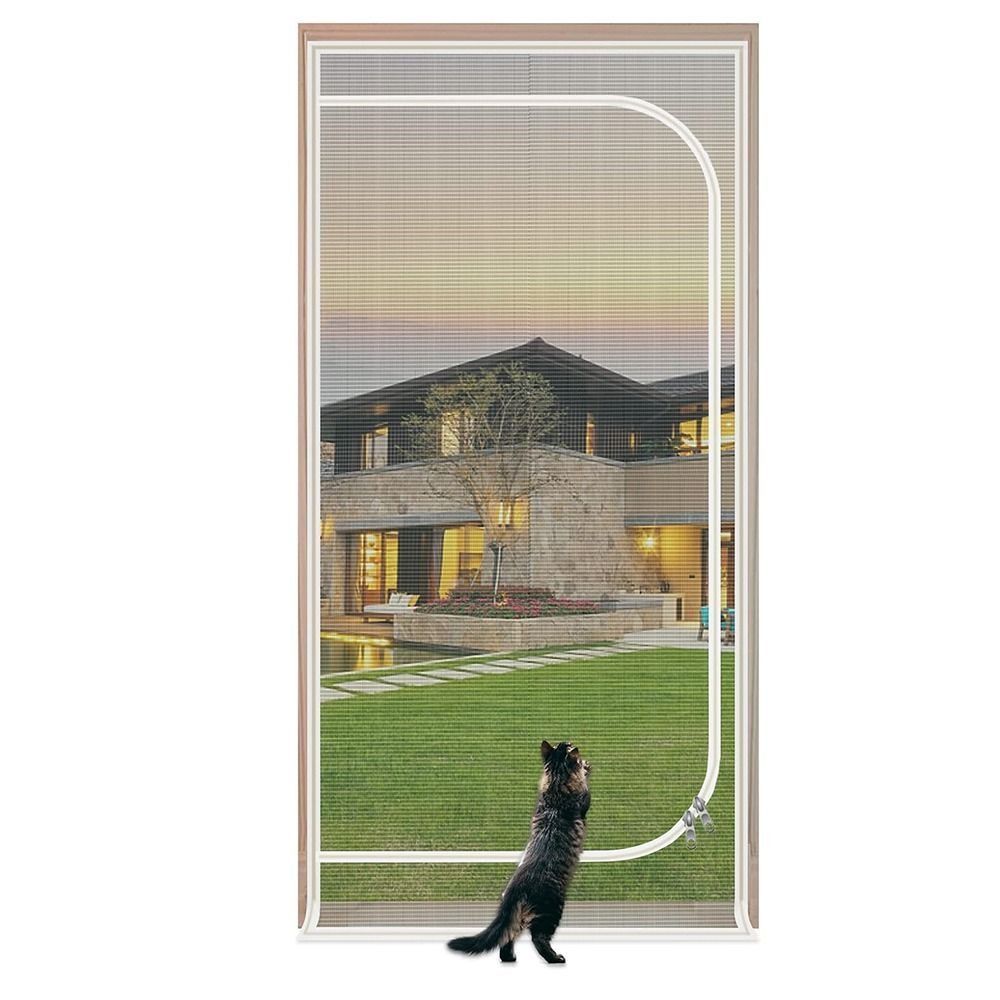 Anti-mosquito Mesh Door Curtains DIY Durable Door Anti-fly Net Zipper Design Breathable Mosquito Net
