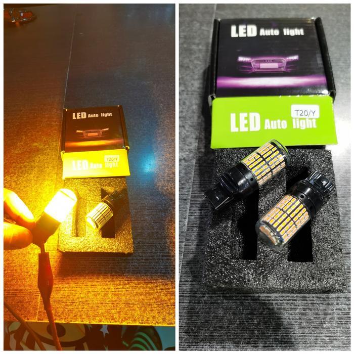 Led T20 (gepeng) isi 2pcs / led 144 super bright led ritting sein