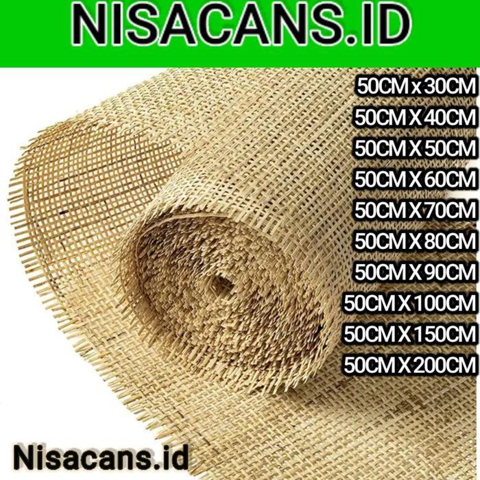 ROTAN - ANYAMAN ROTAN LEMBARAN SQUARE/ROTAN WEBBING MOTIF KOTAK