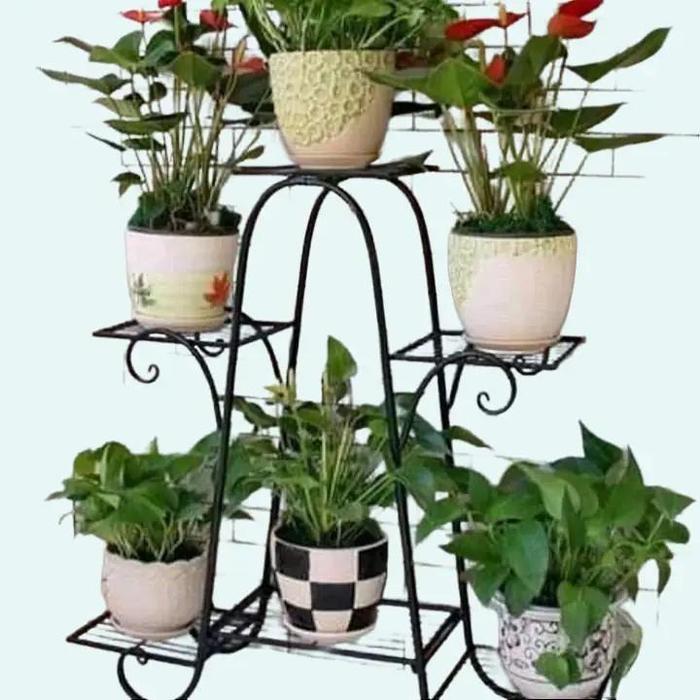 rak bunga besi susun 6 rak bunga murah rak bungabesi rak bunga serbaguna