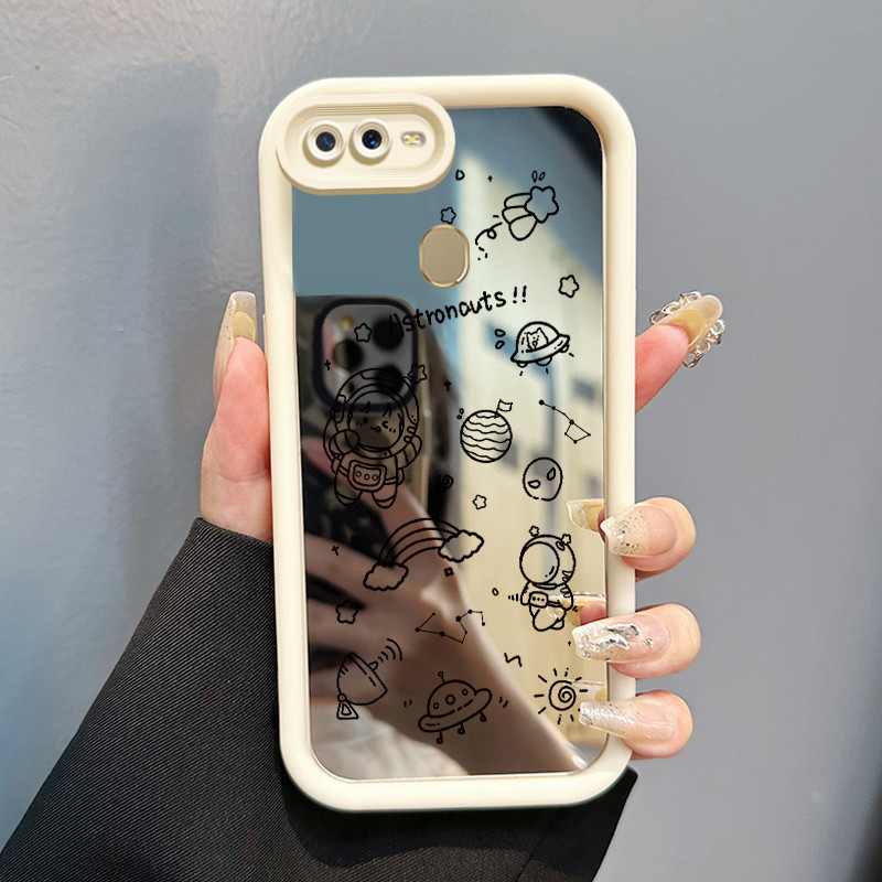 Casing Hp OPPO A7 OPPO A5s OPPO A12 OPPO A12S A11k Case Casing menggambarkan astronot Pola Kasus cer
