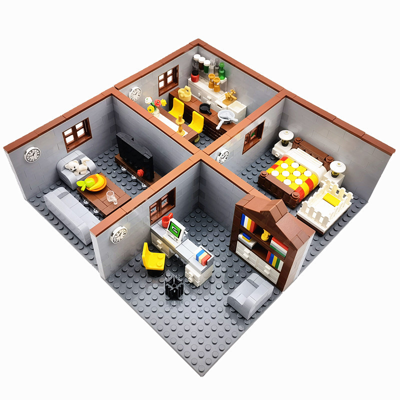 City House Building Blocks Toys for Children Boys Girl DIY Gifts MOC Bricks Bedroom Living Room