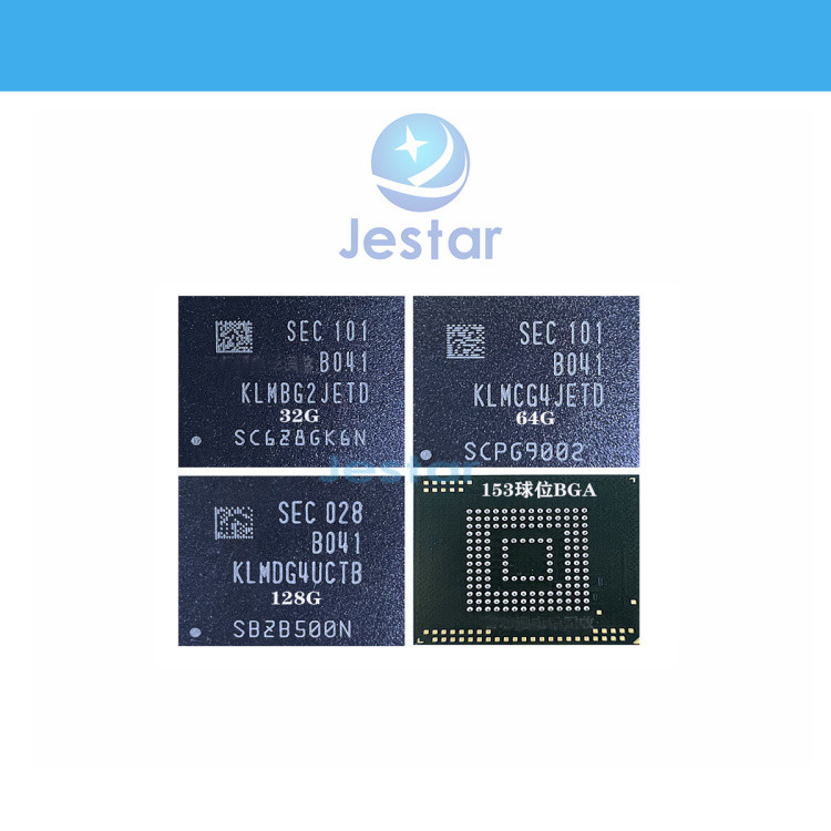 KLMDG8JENB-B041 128G KLMBG2JETD 32G KLMAG1JETD 16G KLMCG4JETD-B041 KLMCG4JENB 64G BGA153 EMMC 5.1 IC