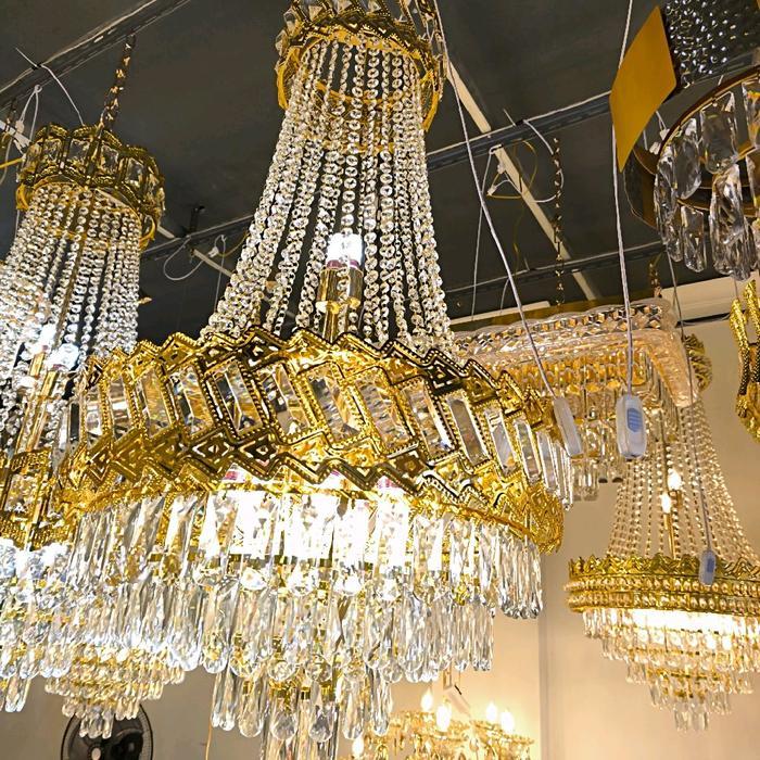 Lampu Gantung Kristal 5017 Uk 40Cm Dan 60Cm Dengan Desain Elegan Dan Kilauan Mewah Untuk Dekorasi