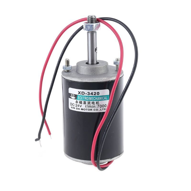 Motor Roda Gigi Listrik Dapat Dibalik 3500RPM 12V 30W CW/CCW Magnet Permanen Motor DC Kecepatan Moto