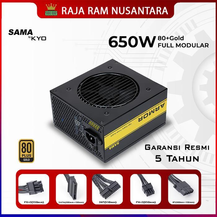 PSU KYO SAMA ARMOR 650W 80+ Gold Full Modular PSU 650W 80 Gold BLACK