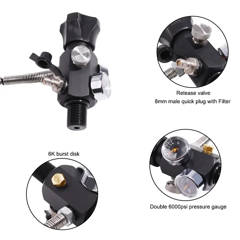 ACECARE HPA Air Tank Charging Valve High Pressure Valves Diving Tank Cylinder Valve Filling Station