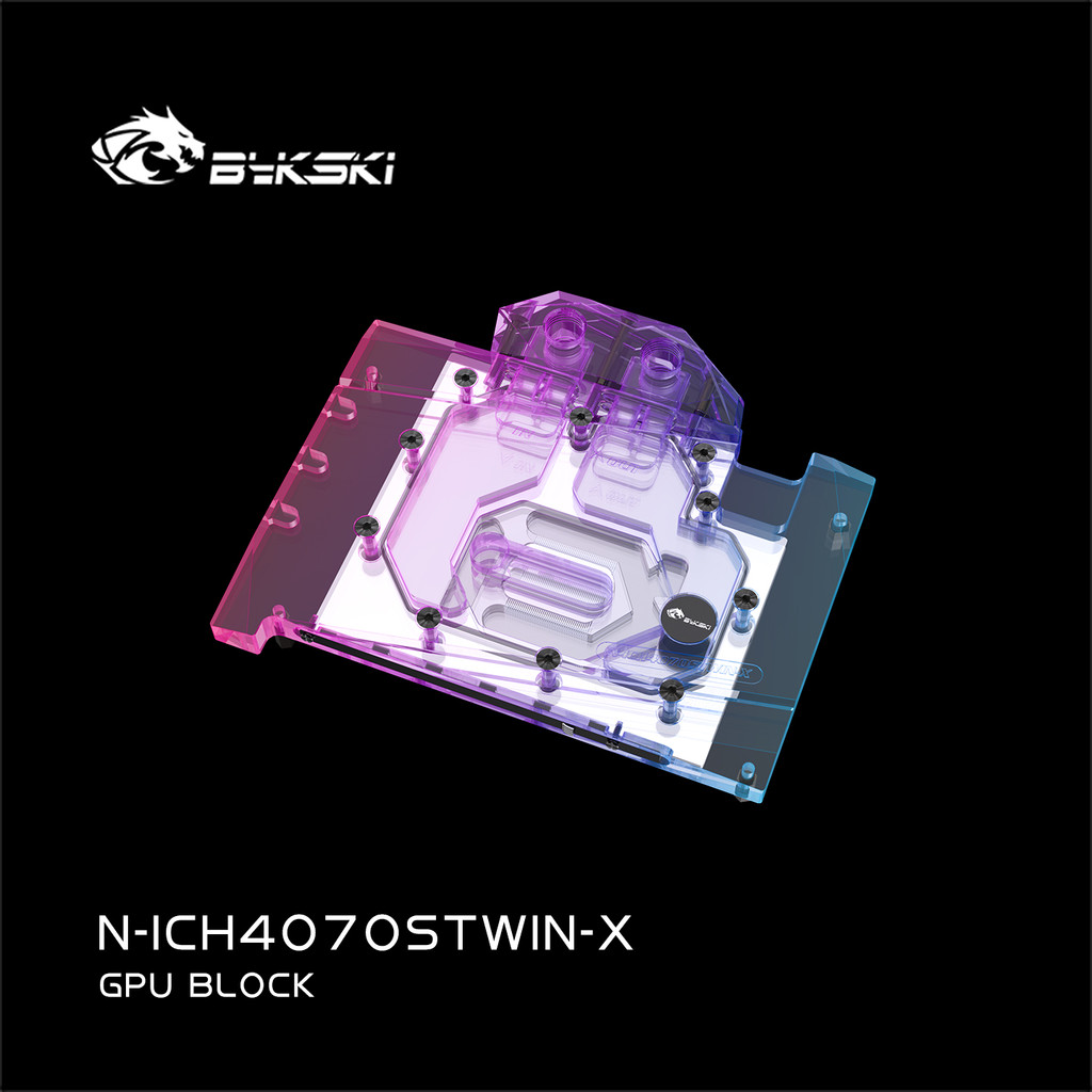 Bykski GPU Water Block for INNO3D RTX 4070 SUPER TWIN X2 RTX4070TI ICHILL X3 Video Card, Copper