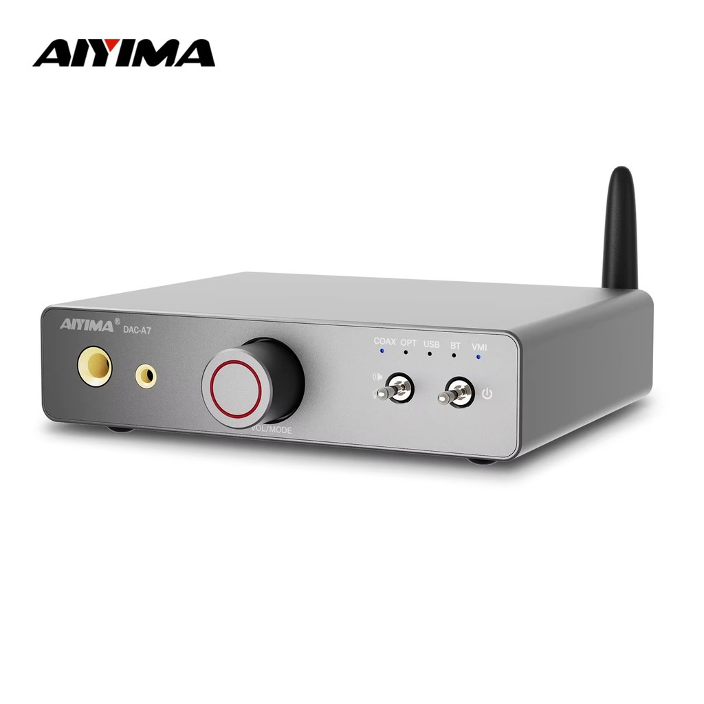 AIYIMA Audio DAC-A7 Mini Stereo Audio Decoder Headphone Amp Bluetooth 5.4 ES9038Q2M for Desktop