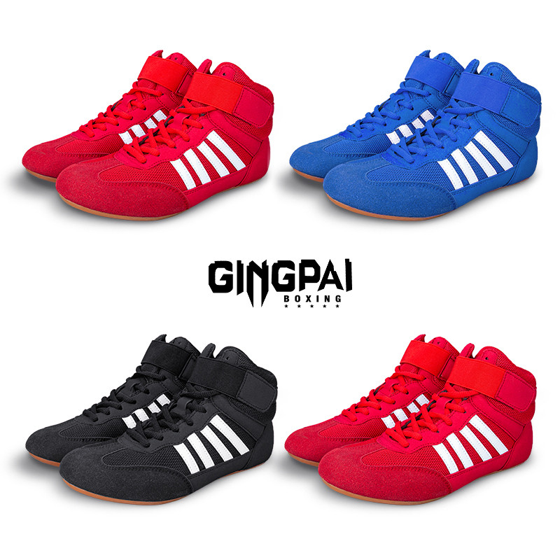 Gingpai Training Wrestling Shoes Men Female Fitness Boxing Shoes Mesh Breathable Boxing Shoes Men