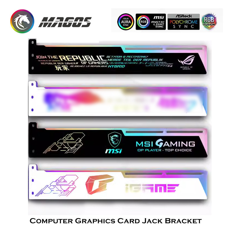DIY GPU Bracket Holder & Graphics Card Support ASUS MSI AORUS ROG 5V 3pin ARGB MOD Gamer Case