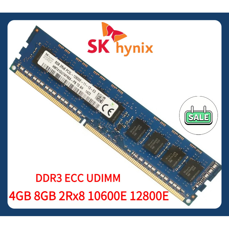 SK hynix 4GB 8GB 2Rx8 PC3L-10600E 12800E DDR3 PC3 1333 1600MHz Pure ECC UDIMM Unbuffered Server