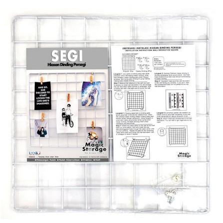 MH - Hijang Segi Wall Grid Wire Mesh Besi Gantung Foto Organizer Dekorasi Dinding dan Tanaman Hias