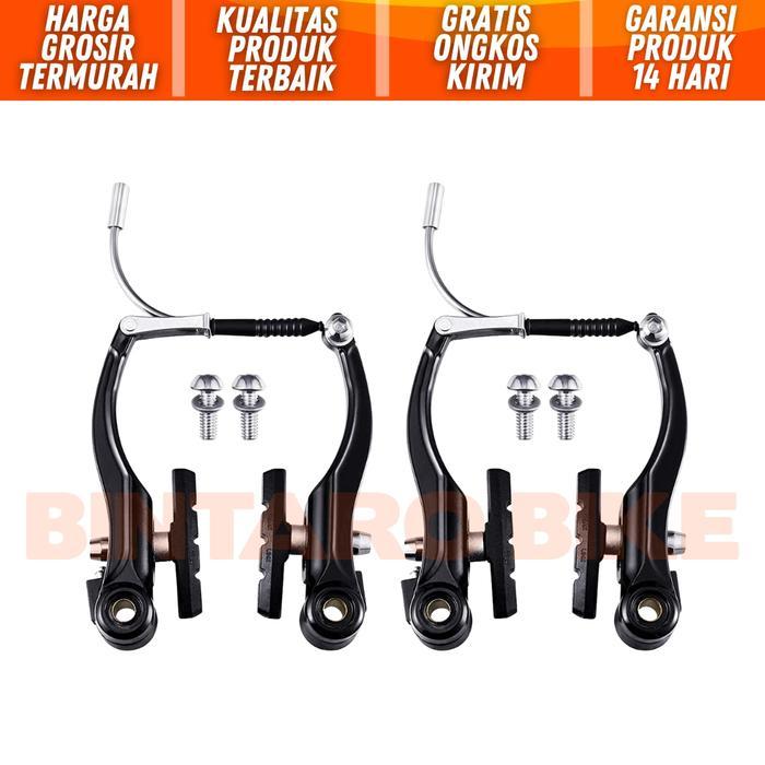 Rem Sepeda Vbrake Aluminium Alloy Black Hitam Like Tektro RX1 V-brake Sepeda Lipat MTB Minivelo