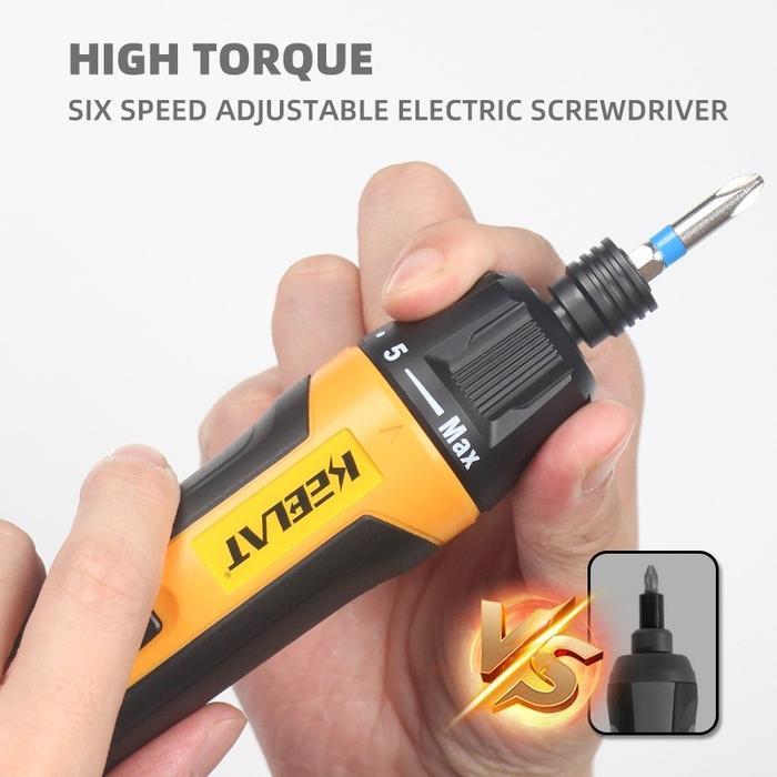 KEELAT-KES00236PCS Mini Bor Cordless Drill Portable Tools Screwdriver Set Mesin Obeng Listrik