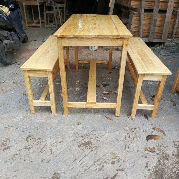 1 Set Meja Makan Warung Caffe Warkop Kantin