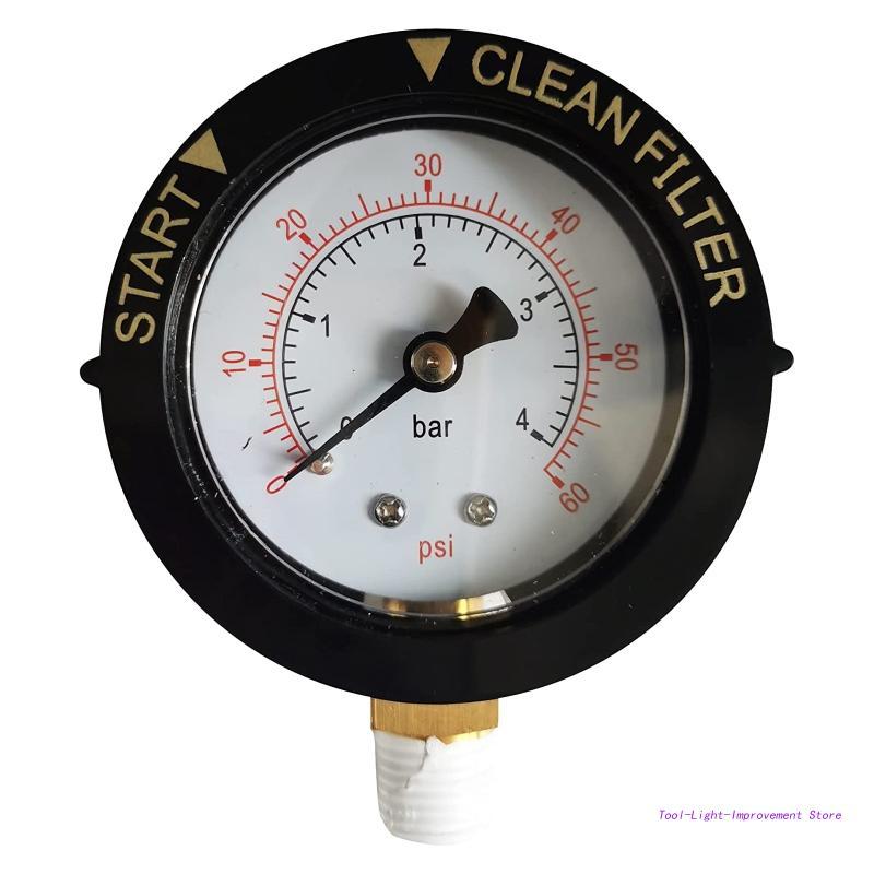 Swimming Pool Filter Pressure Gauge Spa Aquarium Water Pressure Gauge 1/4" NPT