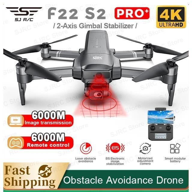 Drone Sjrc F22 S2 Pro+ 4K Pro Ptz 6Km Version Eis 2Axis Gimbal
