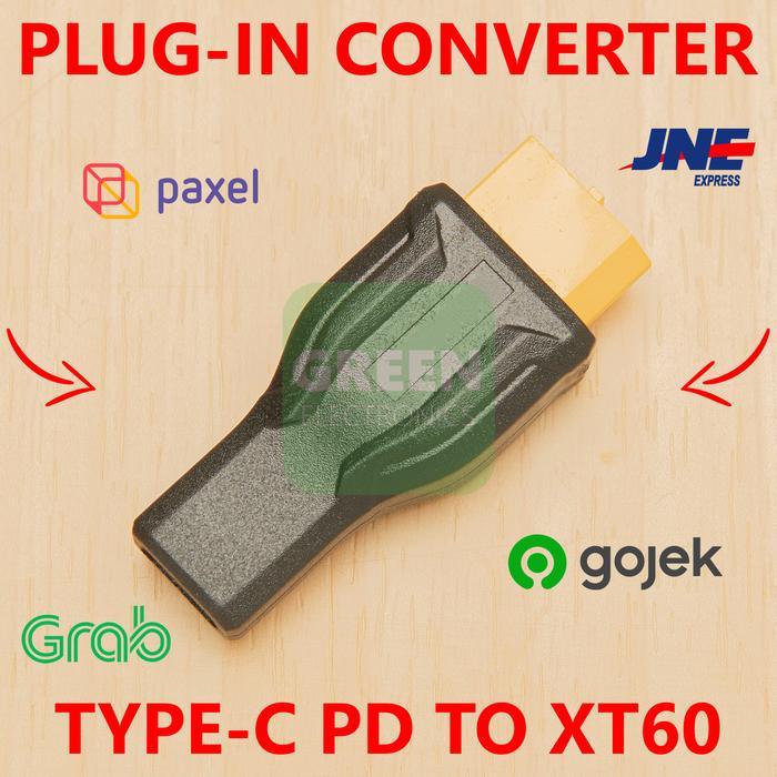 USB Type-C to XT60 Converter SC100 SC-100 CS100 CS-100 100W PD QC Protocol Charging Adaptor Adapter