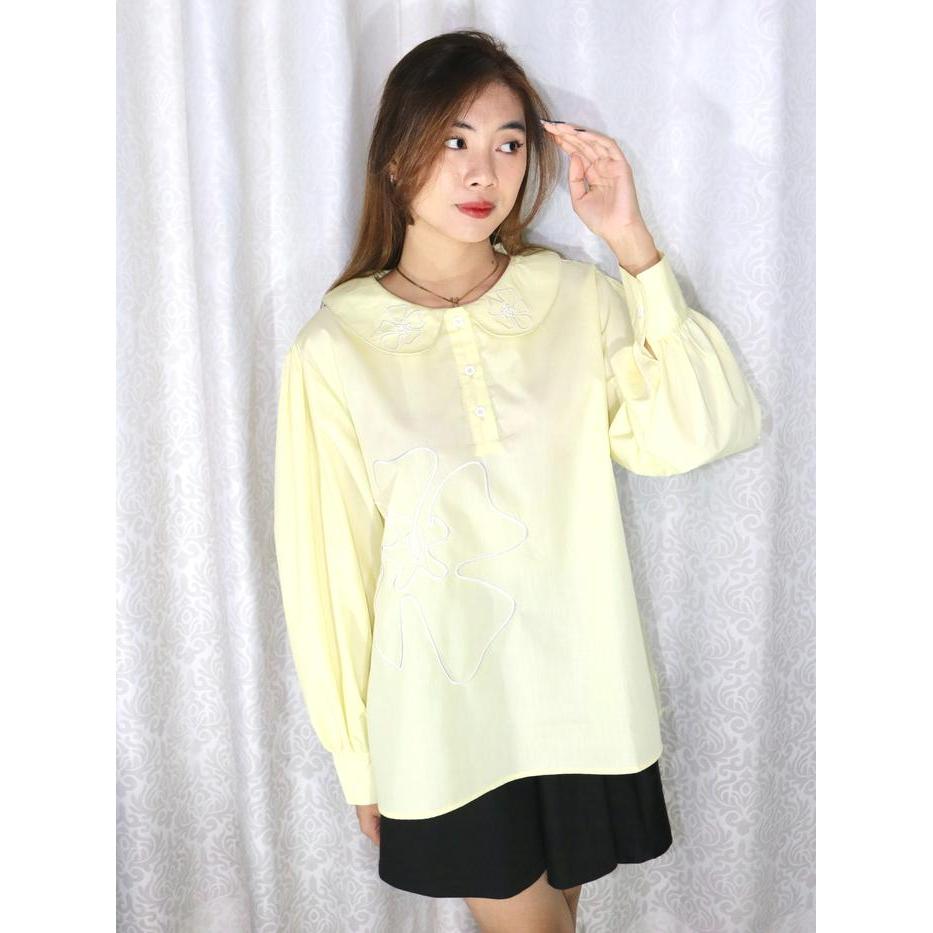 Sale- Lilium Ait - Keisya Blouse - Blouse Bordir Bunga Unik