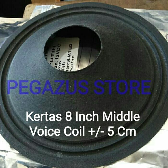 Kertas Daun Speaker 8" Middle 8 Inch Impor Voice Coil 50 Mm 5 Cm Populer