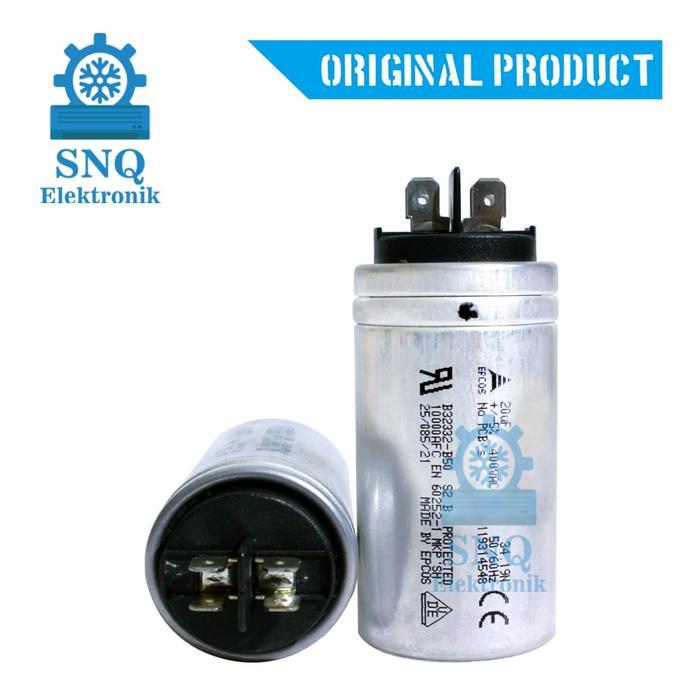 Capasitor original epcos 20uf 400VAC - Kapasitor EPCOS 20 UF 400 VAC ORIGINAL MADE BY EPCOS