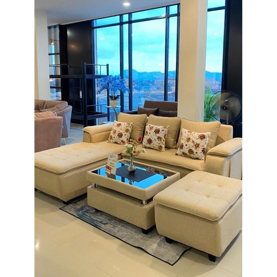SOFA L PILLOWTOP - SOFA MINIMALIS - SUMBER RIZKY GALLERY - GRATIS ONGKIR WILAYAH BANDAR LAMPUNG