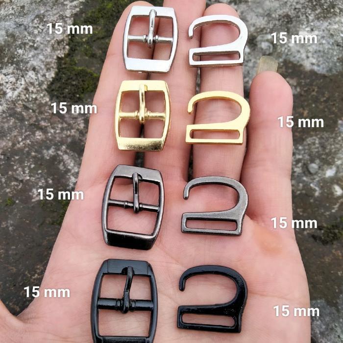 Gesper Sandal Wanita Gesper kotak Gesper Kait Gesper Sandal Aksesoris Sandal Wanita Ukuran 1,5 cm