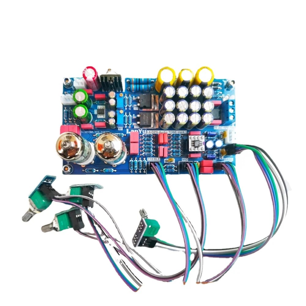 HIFI PREAMP TONE BOARD 5654 ELECTRONIC TUBE PREAMPLIFIER AD847 OR AD712 OP AMP POTENTIOMETER