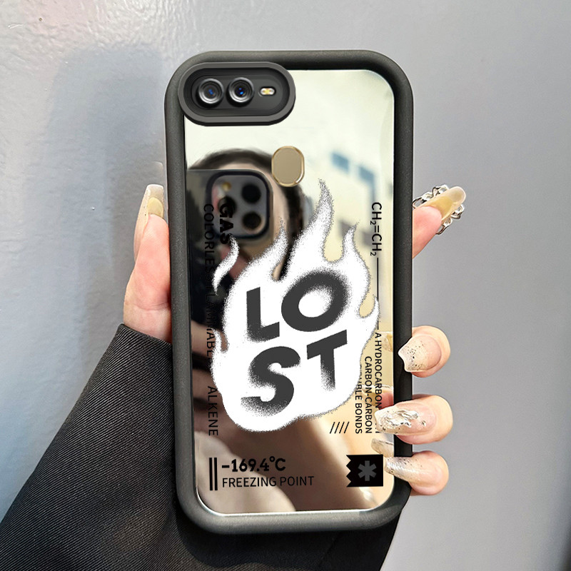 Casing Hp OPPO A7 OPPO A5s OPPO A12 OPPO A12S A11k Case Casing Menggambar Kue Pola Kasus cermin tang