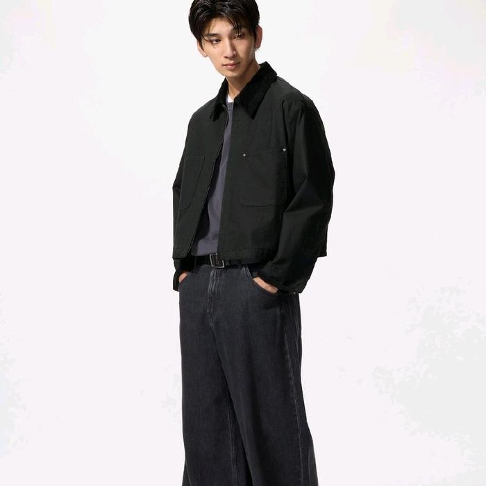 UNIQLO Jaket Pendek Ritsleting Wanita Unisex Terlaris Original Jastip