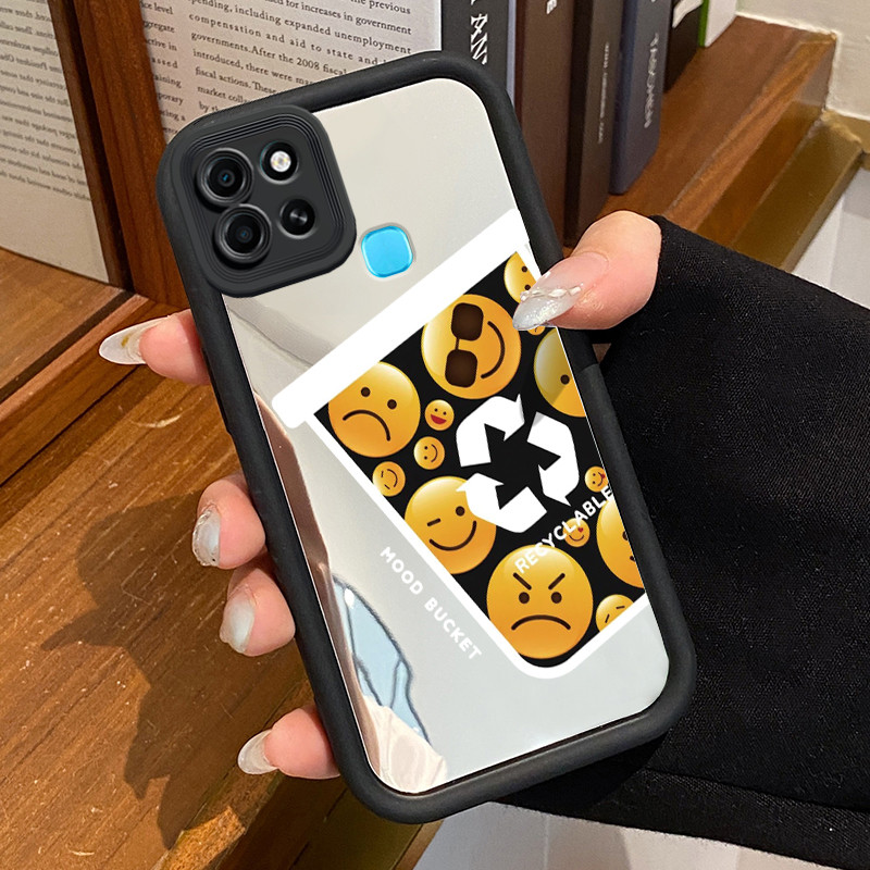 Casing Hp Infinix Smart 6 Infinix Smart 6 Plus Case Casing Sebuah tas emosi Pola Kasus cermin tangga