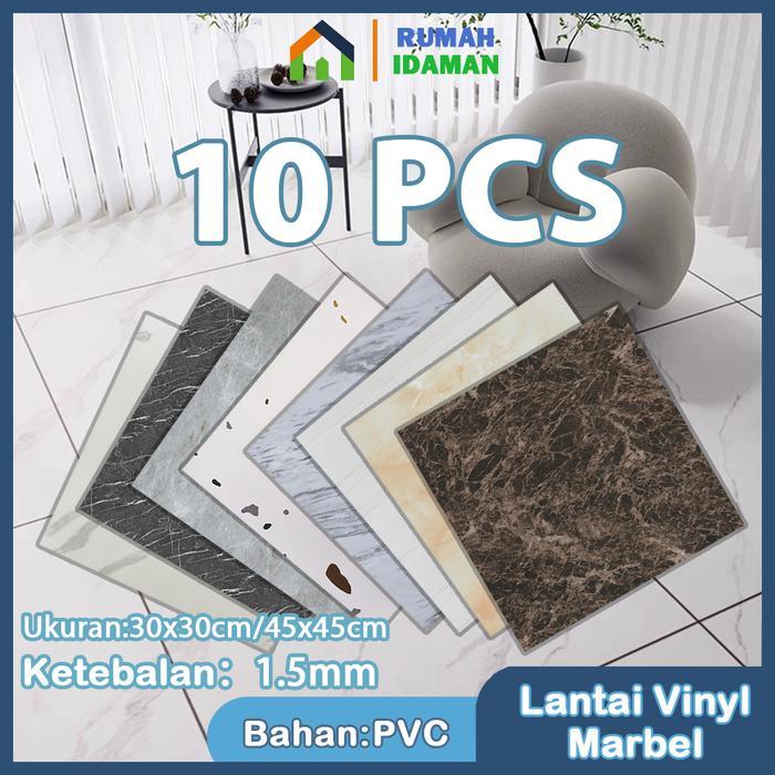 Rumah Idaman - 10pcs Vinyl Lantai Marbel /Vinyl Sticker Lantai Marmer Granit / Premium PVC / Self