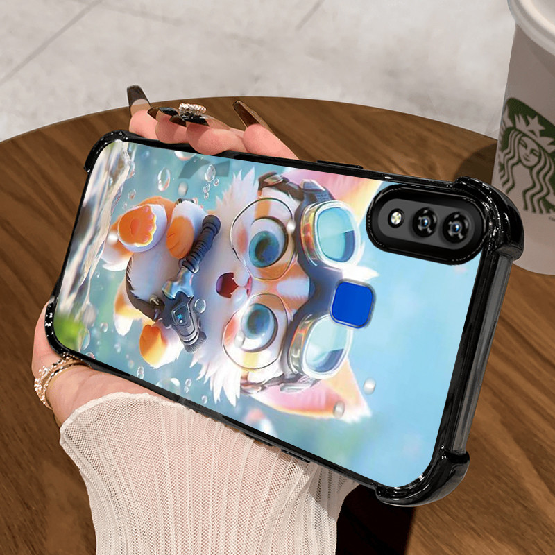 Casing Hp untuk VIVO Y91 Y91i Y93 Y95 Y91C Y1s Y90 Case Casing pola Kucing lucu dan macan macan Cesi