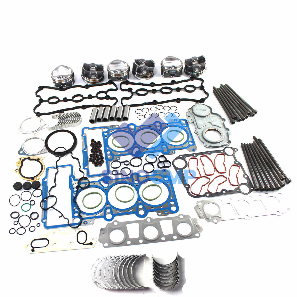 PROMO HARI INI  Engine Pistons Gaskets Overhaul Rebuild Kit For Audi A6 A7 A8 S4 S5 Q7 3.0 TFSI YO5K