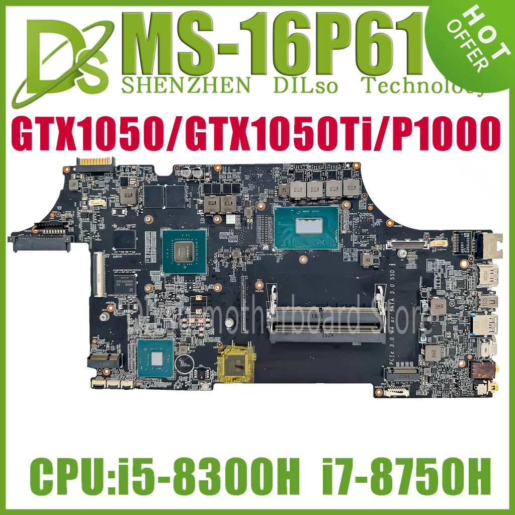 KEFU MS-16P61 Notebook Mainboard For MSI MS-16P6 GL63 Laptop Motherboard W/i5-8300H i7-8750H CPU