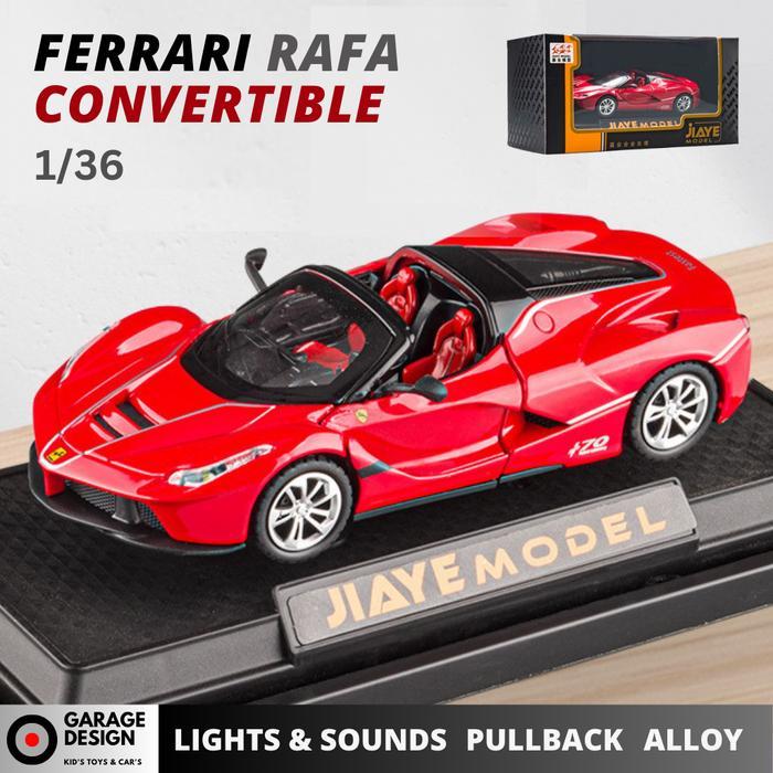 Diecast Mobil 1:36 Ferrari RAFA Convertible - Alloy Diecast Model Pajangan Miniatur Mobil Ferrari