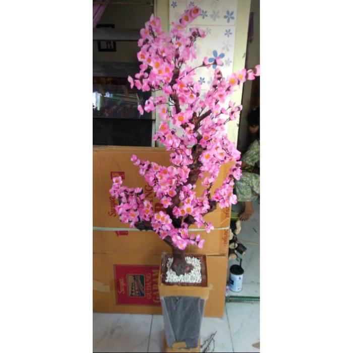 Bunga hias plastik sakura bunga jepang artificial Sudut ruangan