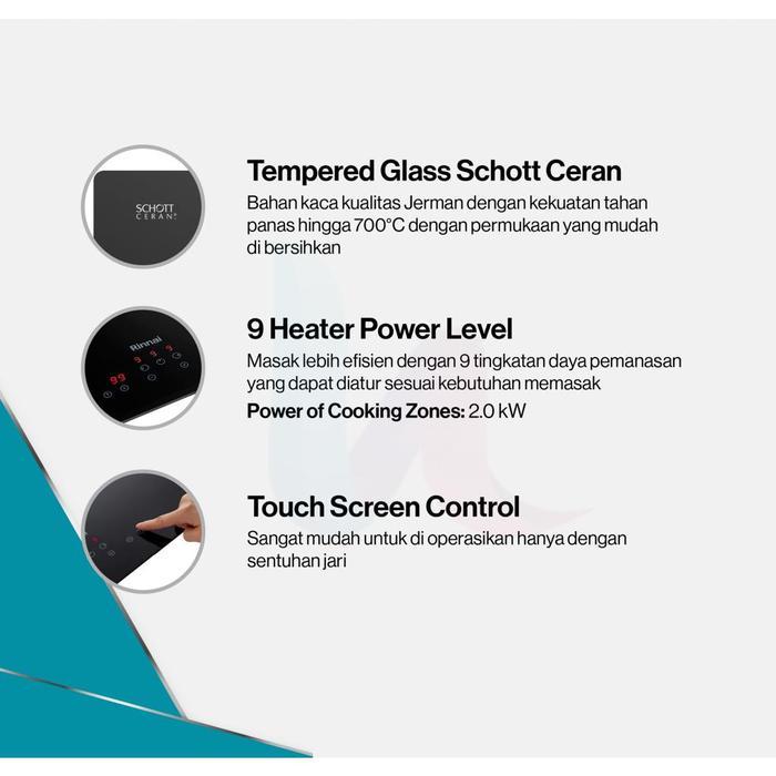 kompor tanam listrik induksi 1 tungku RINNAI RB 3011E CB