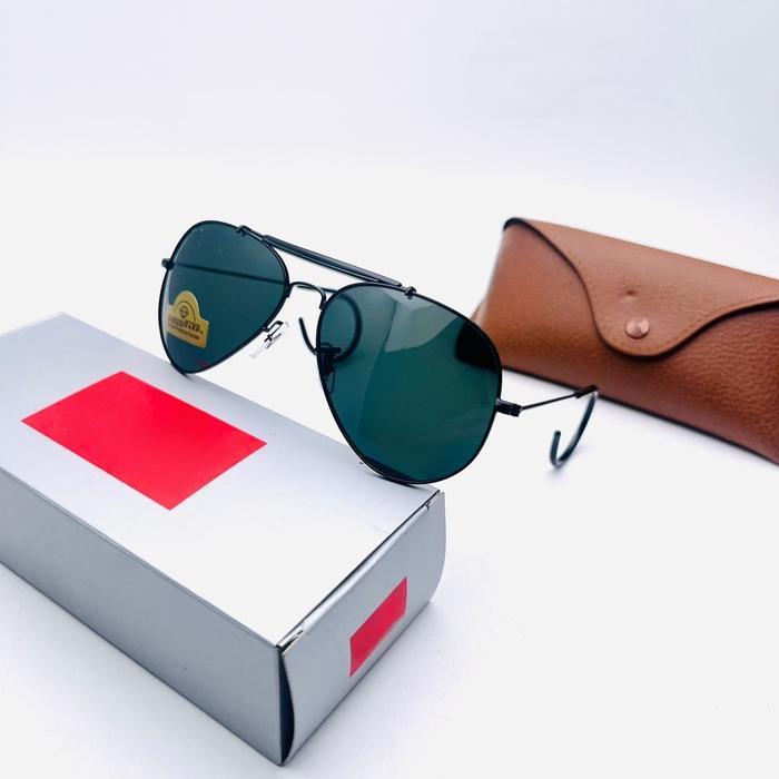 KACAMATA AVIATOR 3030 LENSA KACA FRAME BESI TITANIUM ANTI SILAU SIANG DAN MALAM LENSA JERNIH