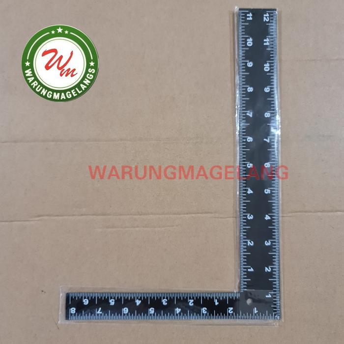Mistar penggaris siku Besi 12 inch 30 cm