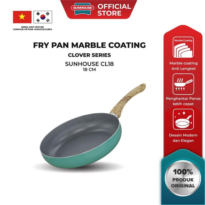 Sunhouse Clover Marble Fry Pan 18 cm CL18 1 Pcs