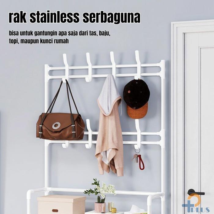 Stand Hanger Gantung Baju Tas Topi Rak Sepatu Modern / Gantungan Susun Serbaguna Kerudung Jilbab