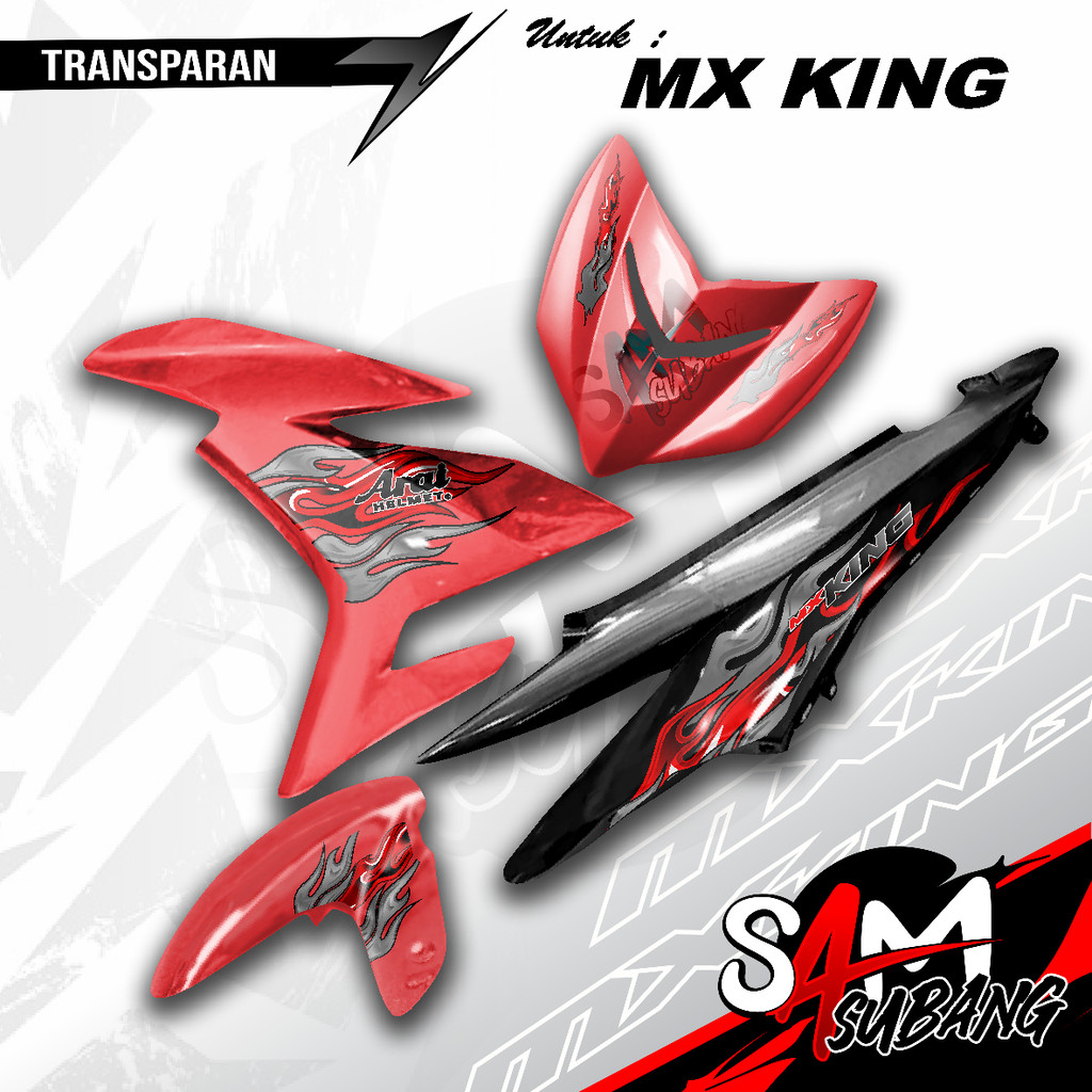 Striping Api2 MX KING 150 Transparan SAM