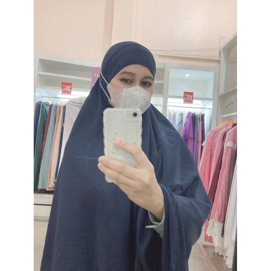 Thebest- "NEW ARRIVAL" NIES OUTFIT - SYAHIRA BUTTON MASK Khimar dengan Kancing