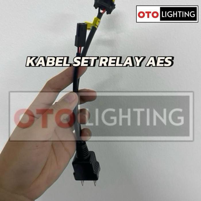Kabel Set Relay Sekring Hid Led Biled Mobil Merk Aes Hemat
