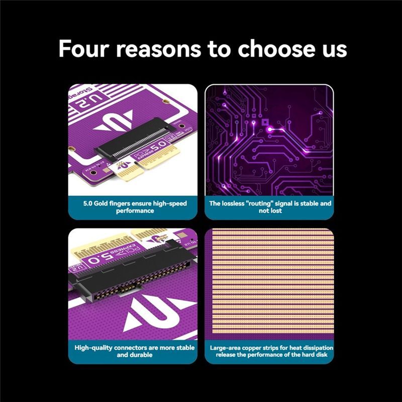 Pcie 5.0 To U.2/U.3 Converter Gen3 To SFF8639 128Gbps U.2 SSD Expansion Compatible For PCIE
